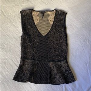 BCBG MAXAZRIA peplum blouse